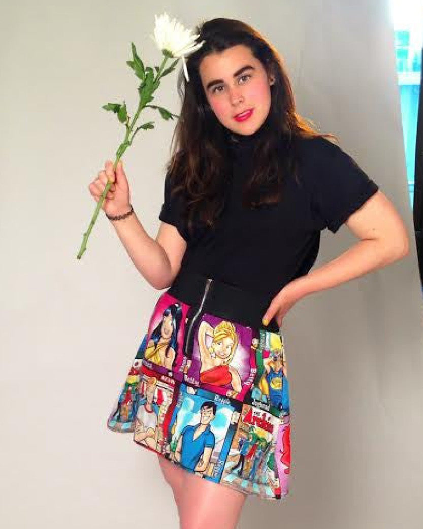 Upcycled Unique Skirts Peach Berserk