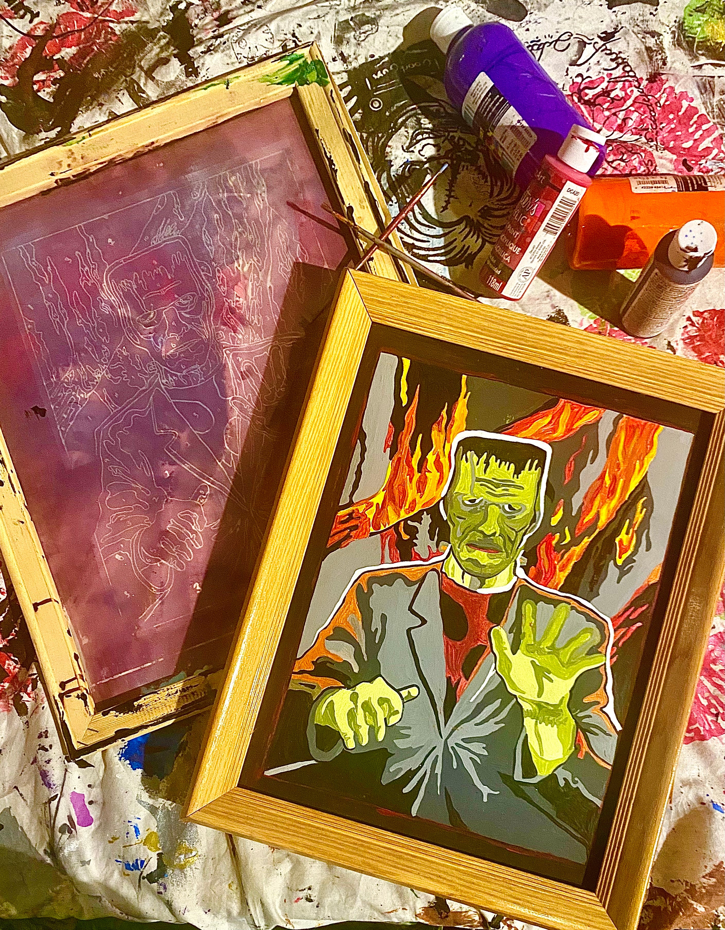 Frankly FRANKENSTEIN Paint by Numbers Kit – Peach Berserk
