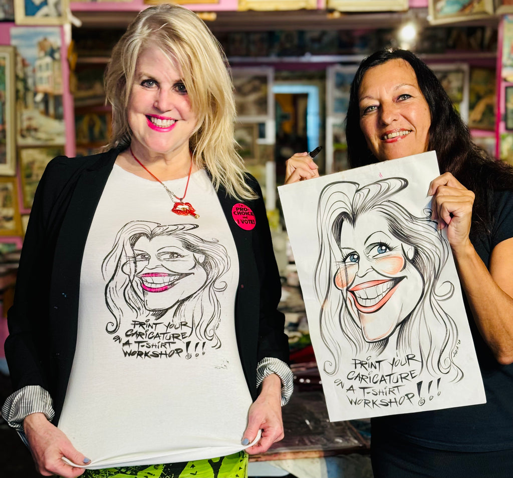 It's a Caricature/Screenprinting Party at Peach Berserk…