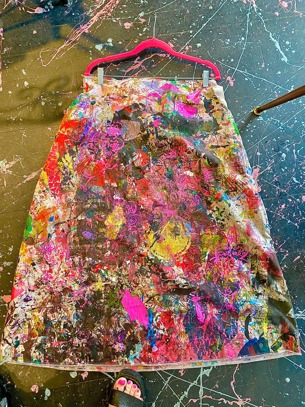 Glamour Gal Grooooove Drop Cloth Skirt