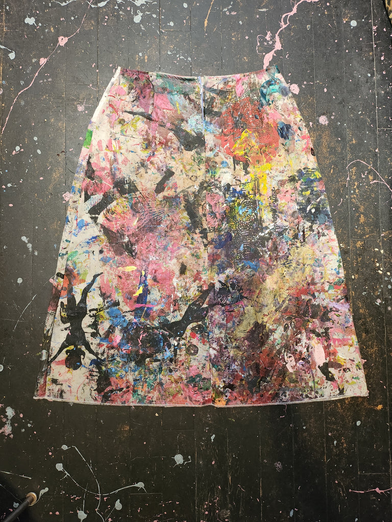 Punky Colour Mash Drop Cloth Skirt