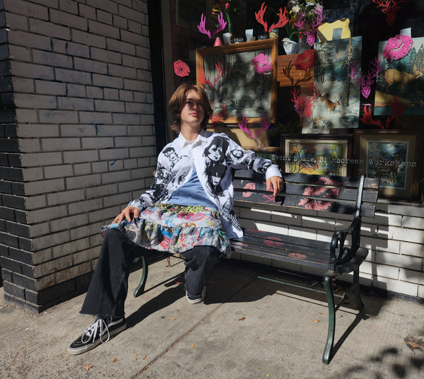 Kiss of punk👄🤘 Drop Cloth Skirt