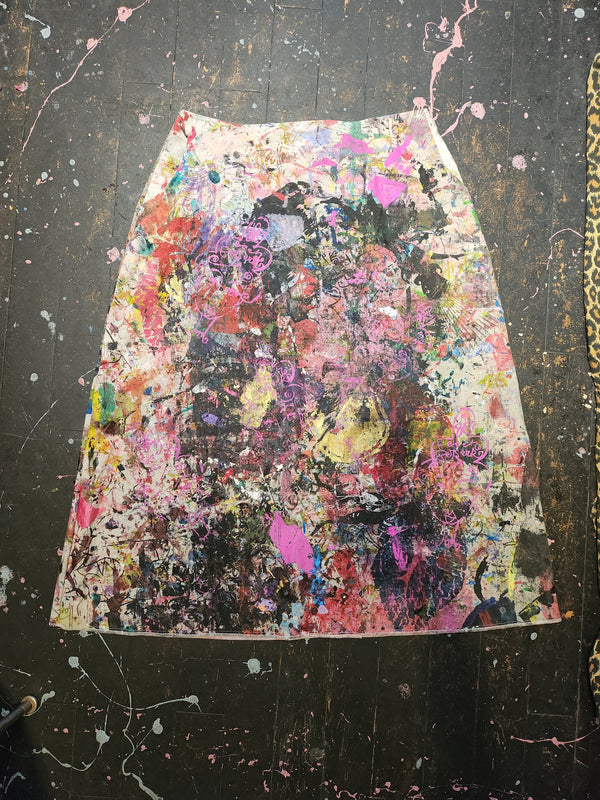 Punky Colour Mash Drop Cloth Skirt