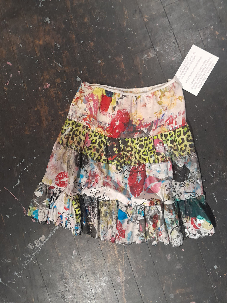 Kiss of punk👄🤘 Drop Cloth Skirt