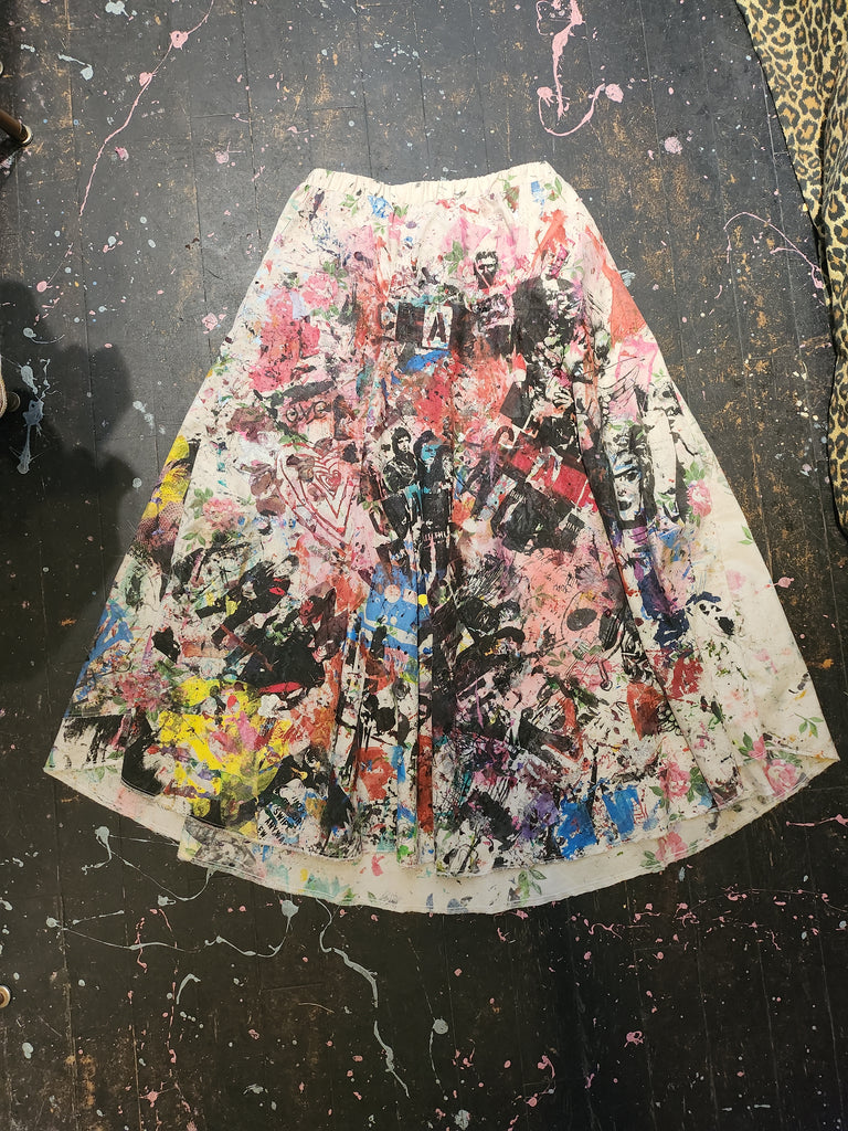 Funky Flowrrrrr 🌼 Gal Drop Cloth Skirt