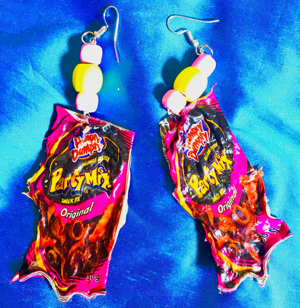 Party Mix Passion Upcycled Earrings !